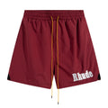 RHUDE embroidered tie elastic track shorts